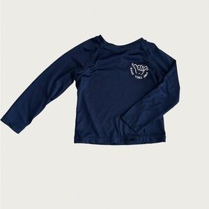 EUC Sun Protection Toddler Swim Rash guard Navy Blue Good Vibes Size 2T